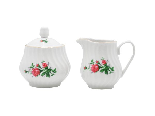 Vintage Rose Set of 2 Sugar & Creamer Set